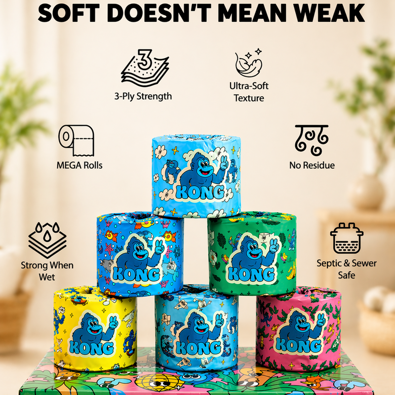 100% Premium Bamboo Toilet Paper