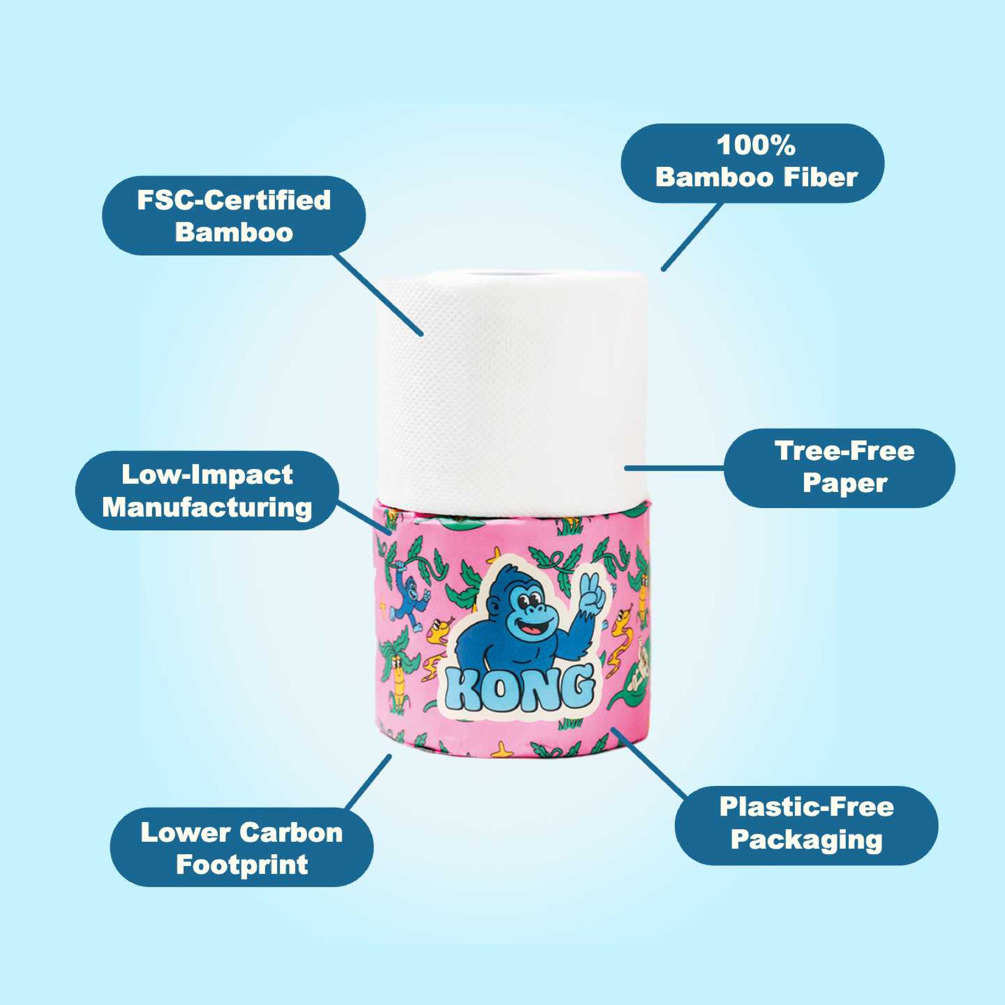 100% Premium Bamboo Toilet Paper