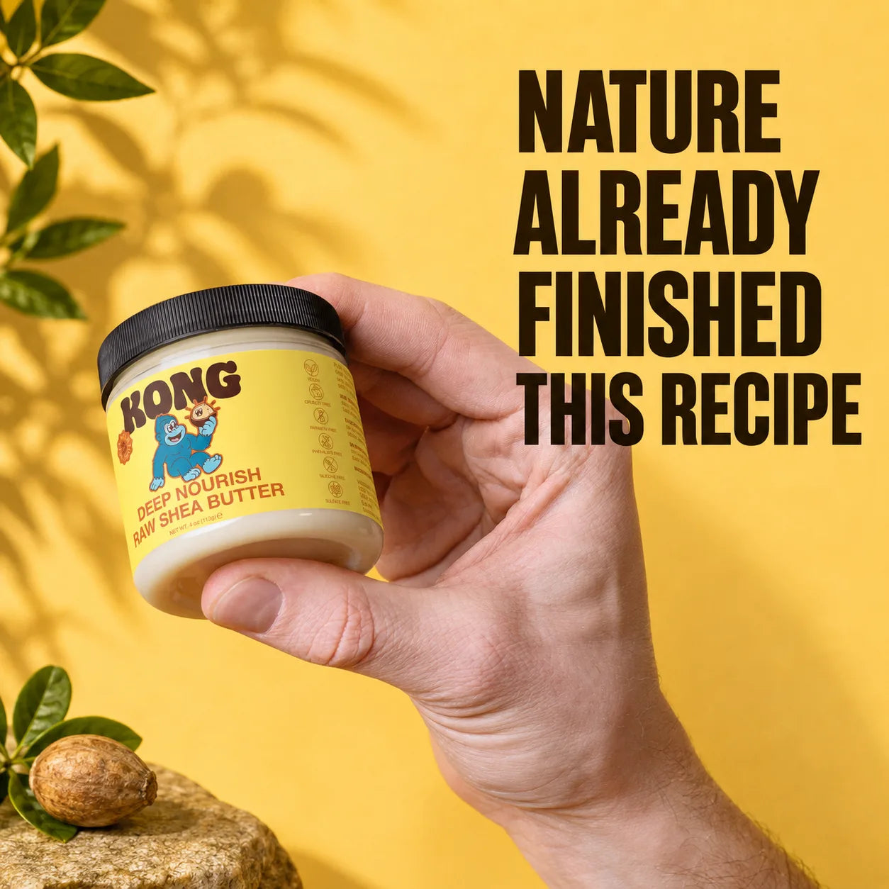 KONG Raw Shea Butter in hand